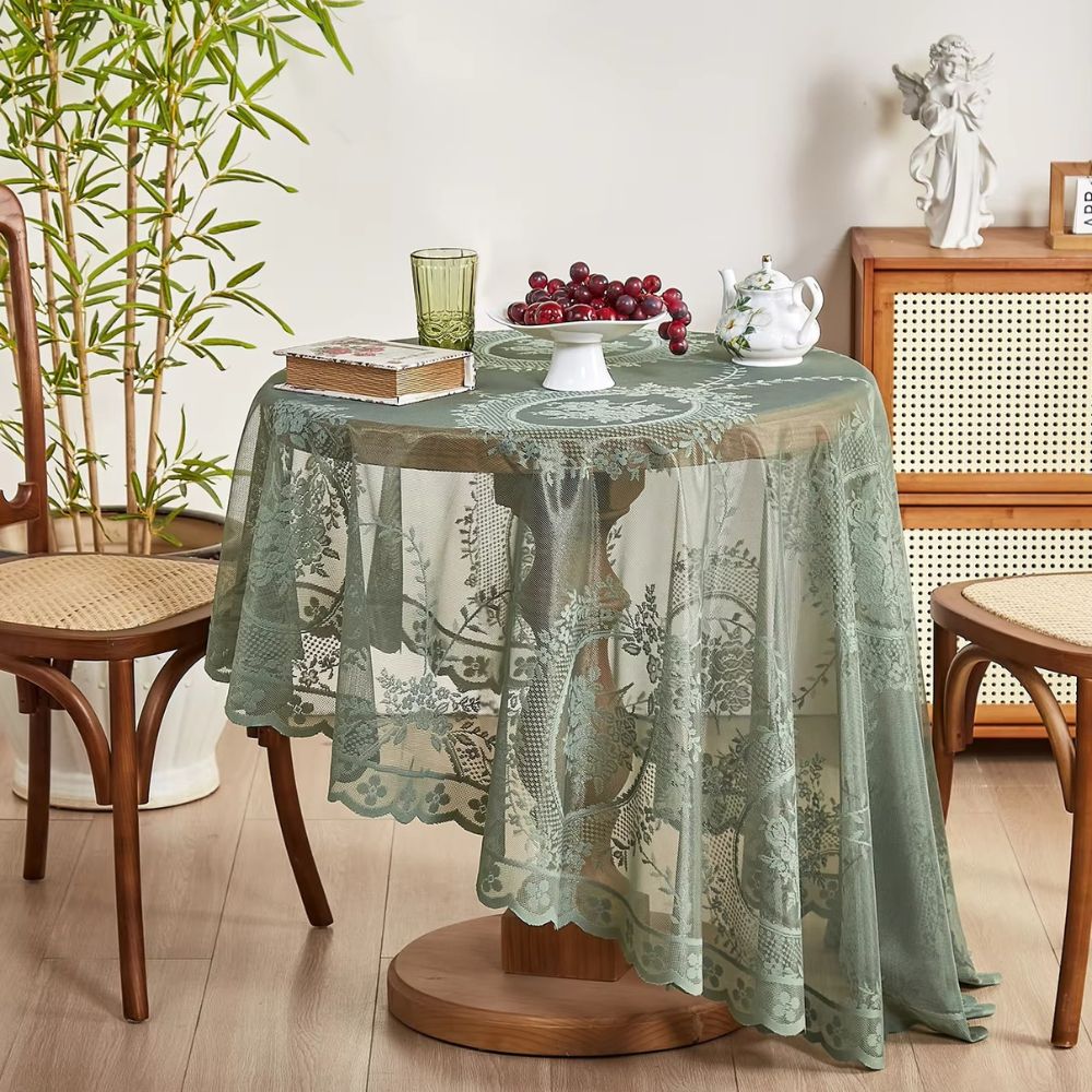 Elara Haus kintsugi veil tablecloth in Japandi architectural style