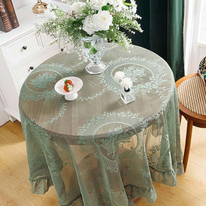 Architectural tablecloth with kintsugi design and Japandi flair