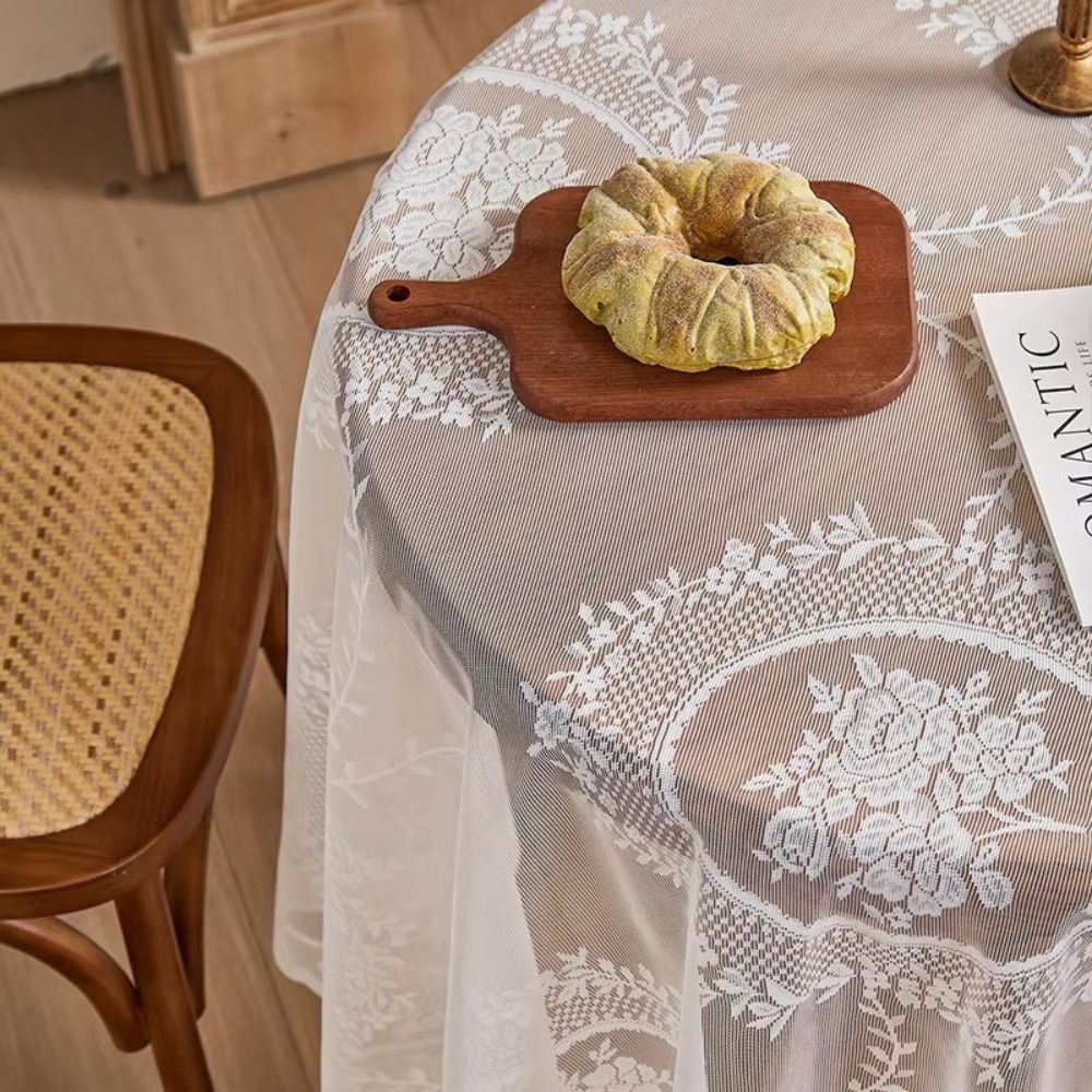 Kintsugi veil tablecloth in Japandi architectural style for interior design
