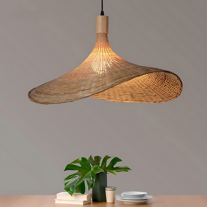 Rustic Raphia Charm Rattan Light 1
