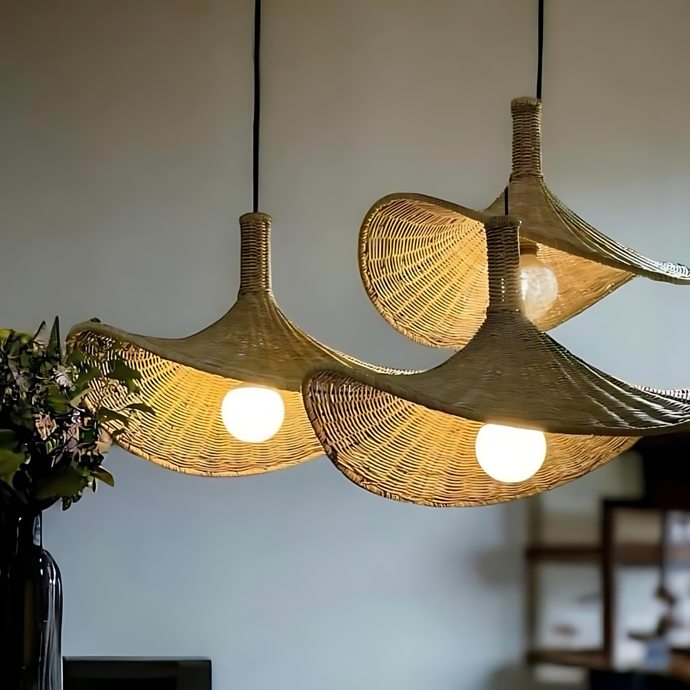 Rustic Raphia Charm Rattan Light 4