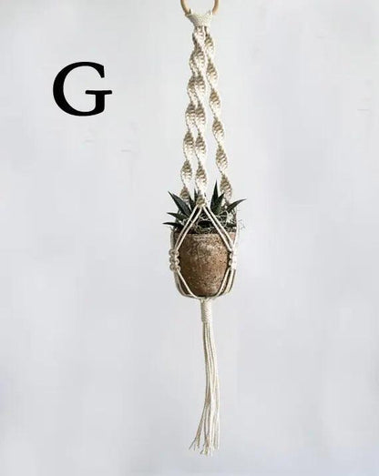 Exquisite handmade woven tapestry hanging basket planter