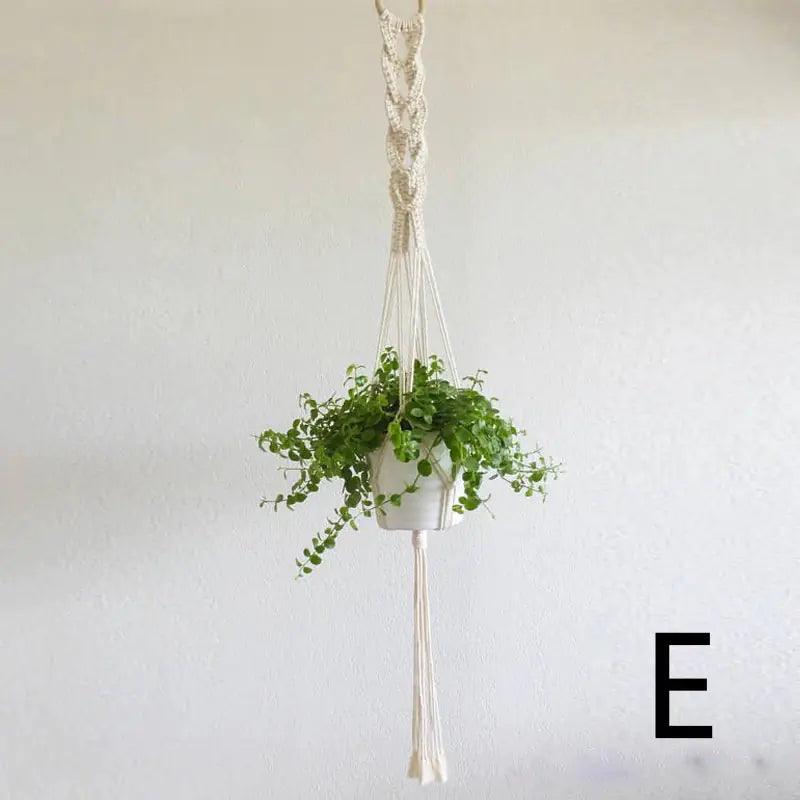 Beautifully designed woven tapestry hanging basket planter