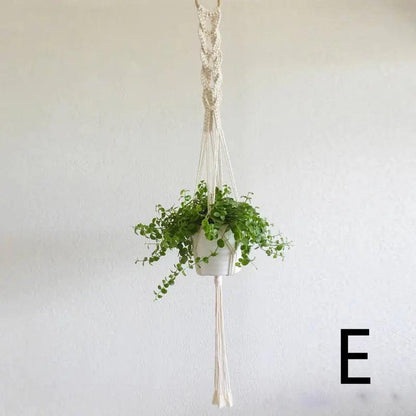 Beautifully designed woven tapestry hanging basket planter