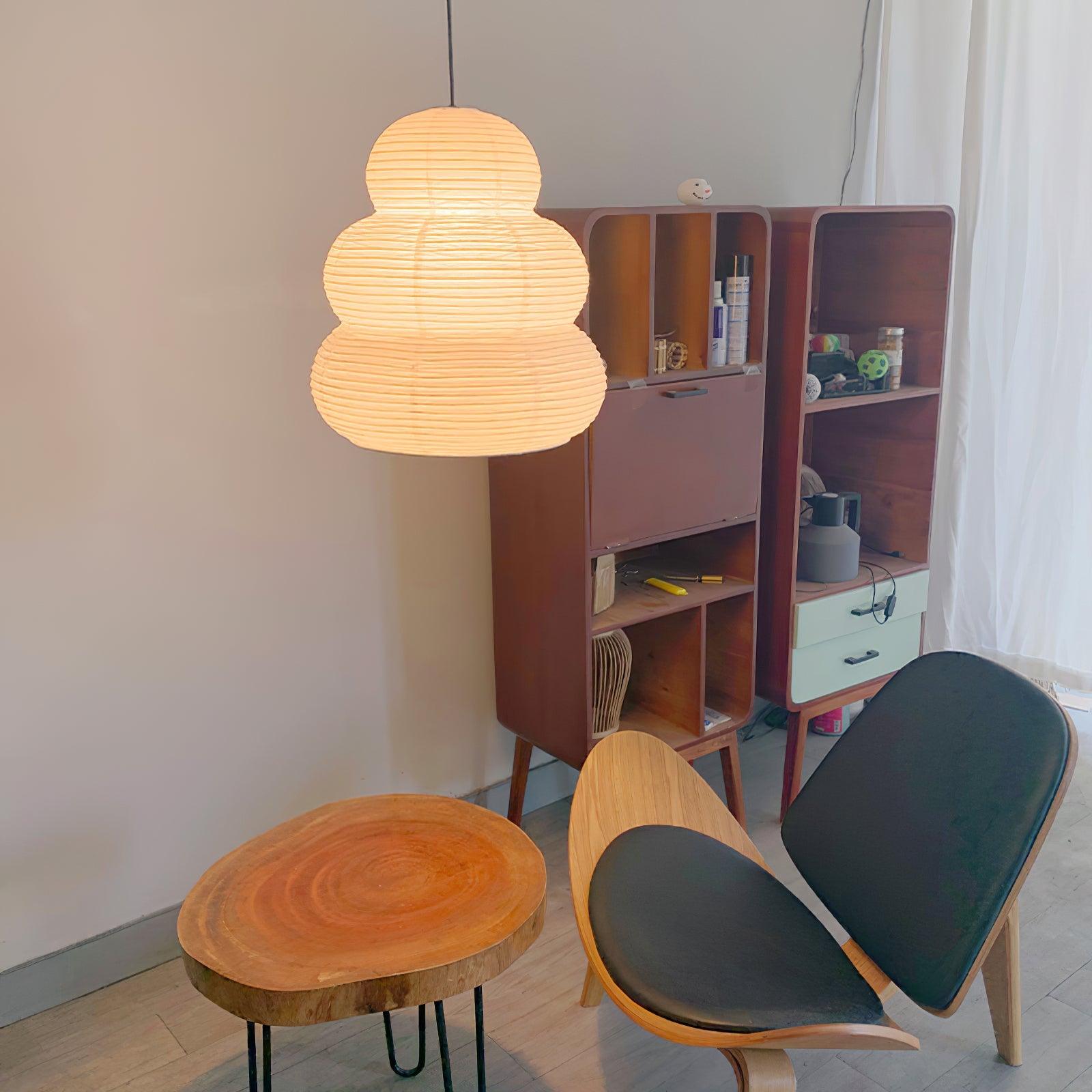 Akari Gourd Washi Paper Pendant Light 1