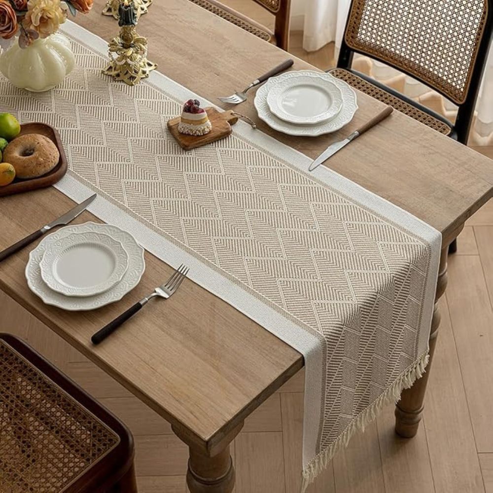 Modern Arid Loom Woven Table Runner
