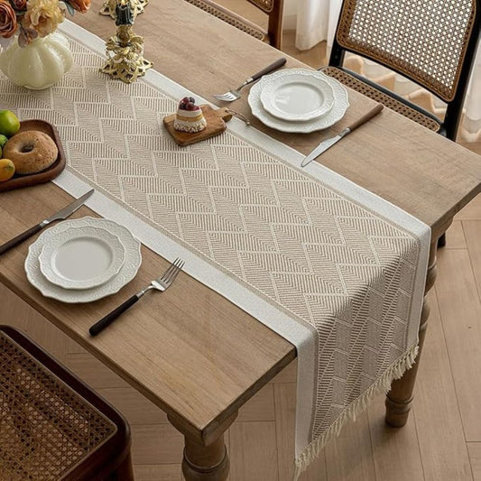 Modern Arid Loom Woven Table Runner