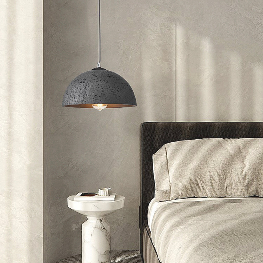 Minimalist Wabi-Sabi Pendant Light with Round Dome, 5 Colors 3