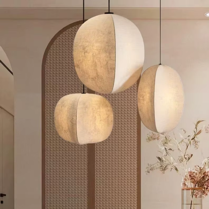 Zen Harmony Japandi Fabric Pendant Light 7