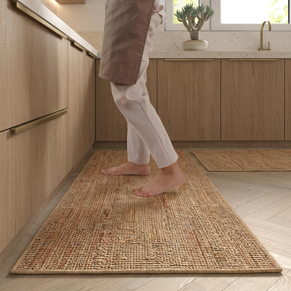 Modern arid slope minimalist kitchen mat set for culinary relief