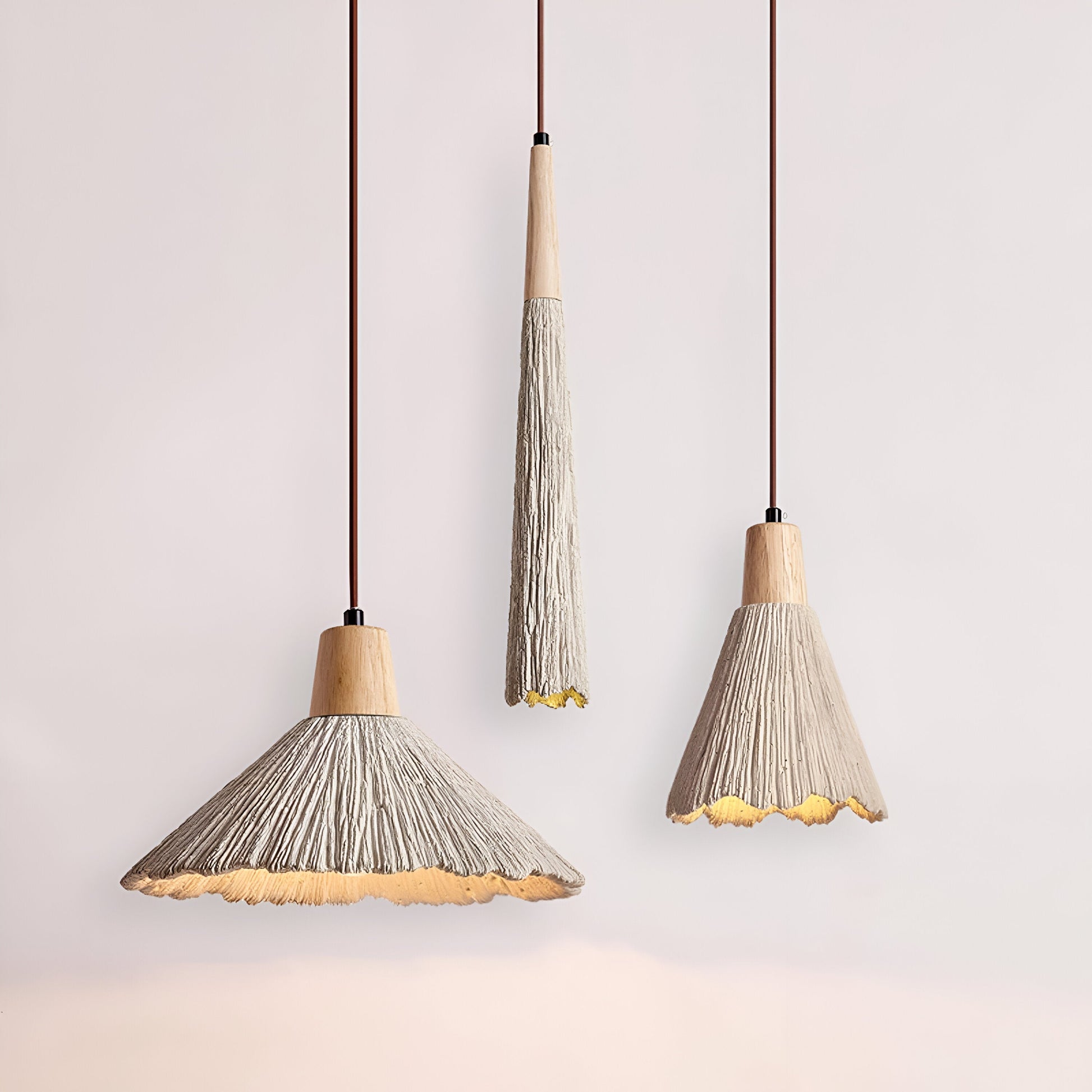 Cream Retro Wabi-Sabi LED Pendant Light 6