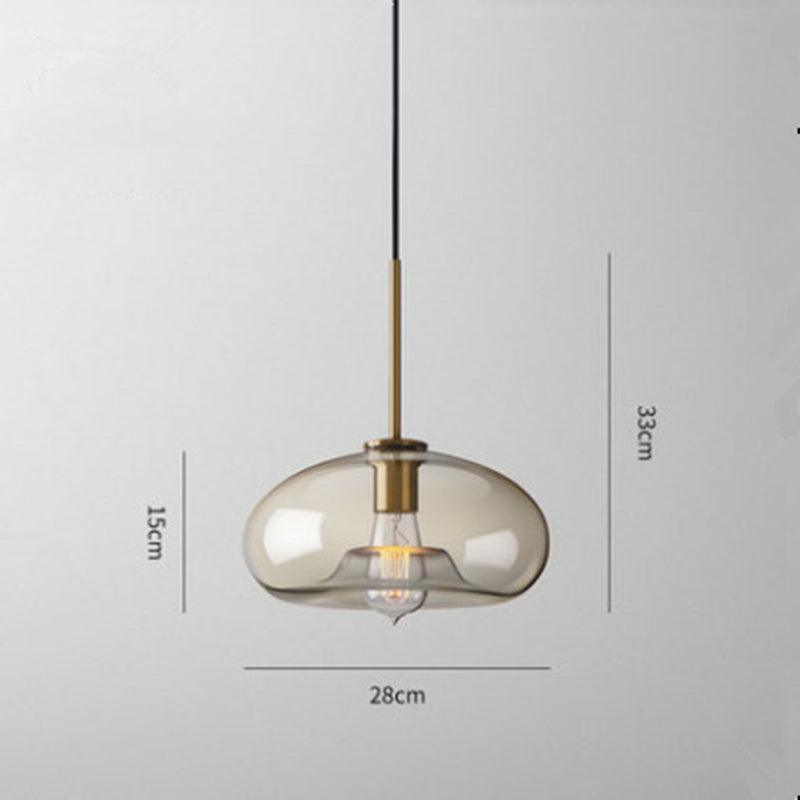 Brass & Glass Pendant Light | Modern Minimalist Ceiling Lamp 10