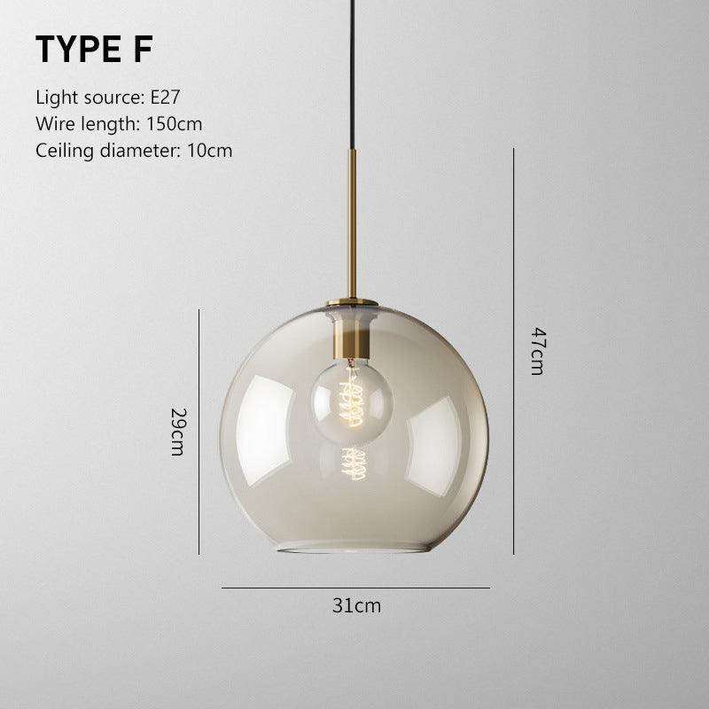Brass & Glass Pendant Light | Modern Minimalist Ceiling Lamp 11