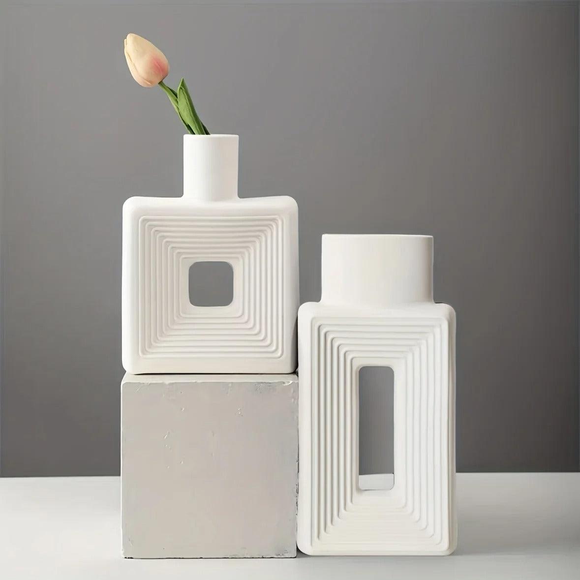 Nordic Square Vase | Full Ceramic 3