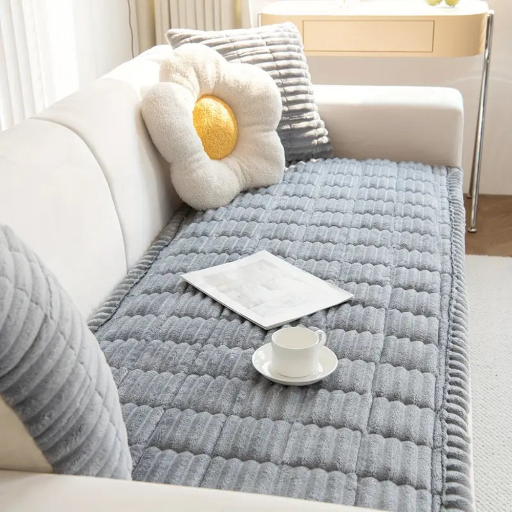 Elara Haus Ruffled Edge Couch Throw - Soft Plush Blanket