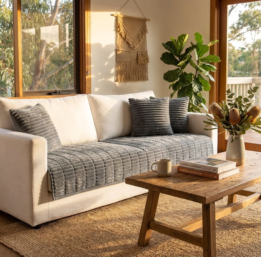 Elara Haus Ruffled Edge Couch Throw - Soft Plush Blanket
