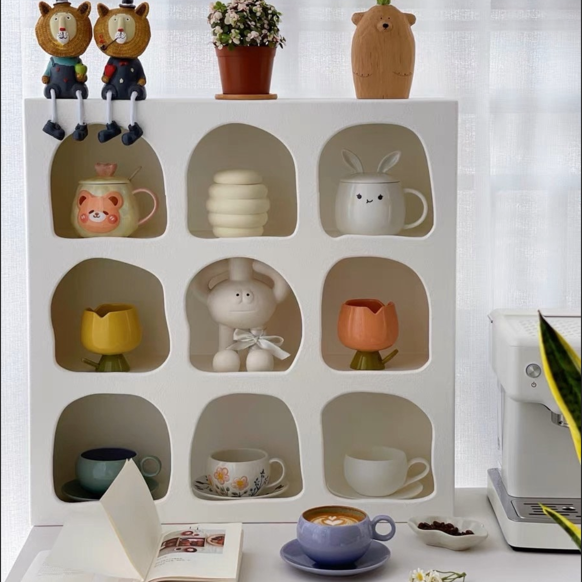 Boho Mug Display Storage Shelves 2