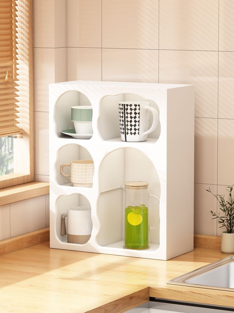 Decorative storage shelves with arched design for a stylish home