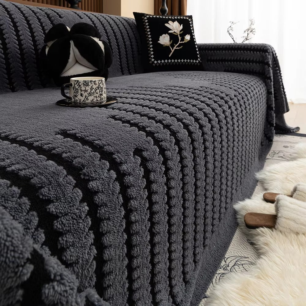 Elara Haus Soft Tufted Couch Throw - Heritage Plush Velvet