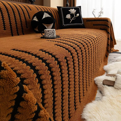 Elara Haus Soft Tufted Couch Throw - Heritage Plush Velvet
