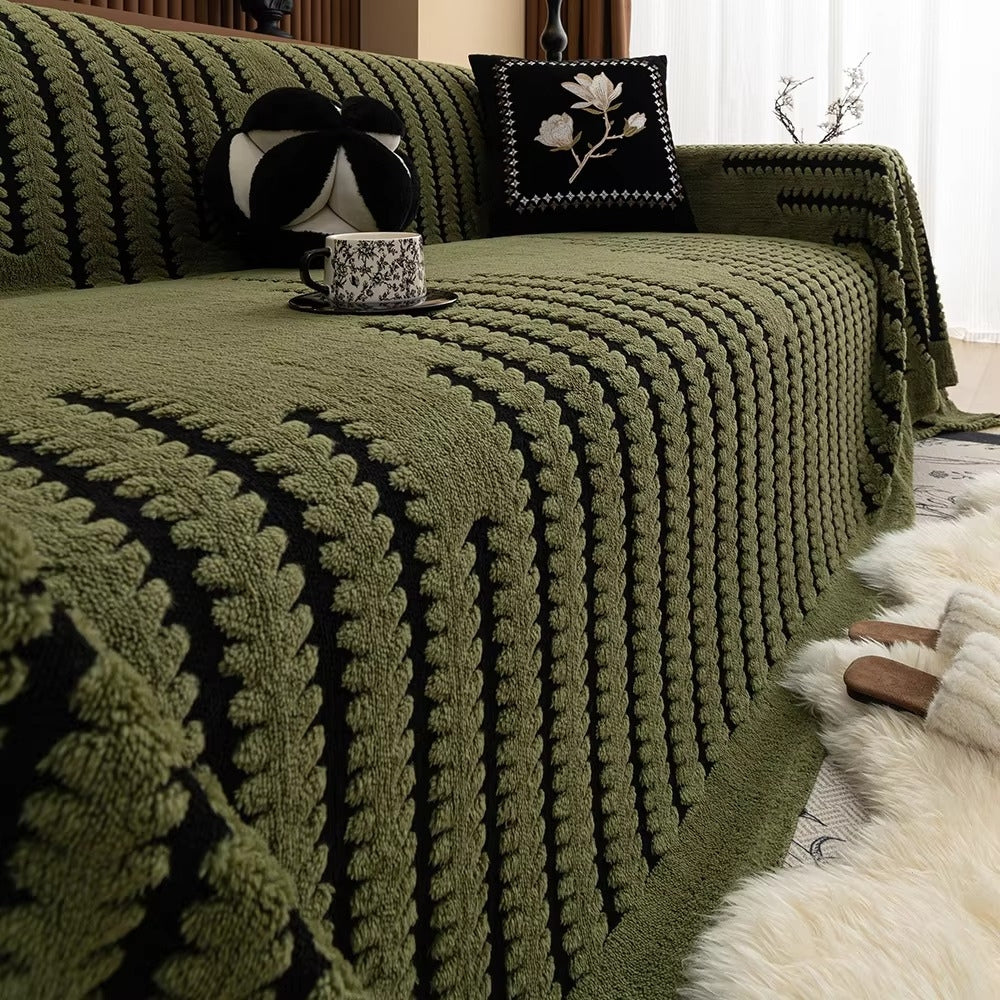 Elara Haus Soft Tufted Couch Throw - Heritage Plush Velvet