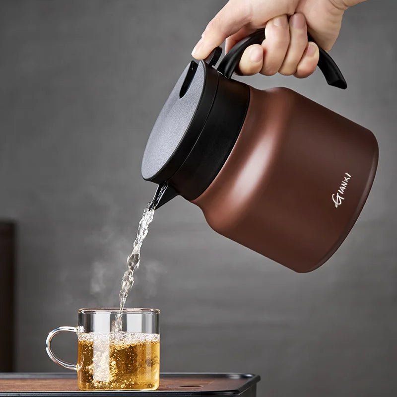 Elara Haus Teapot's insulated ceramic construction and lid in different angle