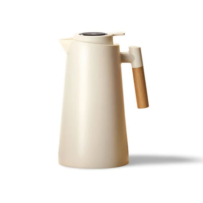 Elara Haus Thermal Jug - Glass With Wooden Handle Temperature Display 5