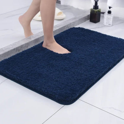 Close-up of plush Elara Haus Ultra Plush Faux Fur Microfibre Bath Mat texture
