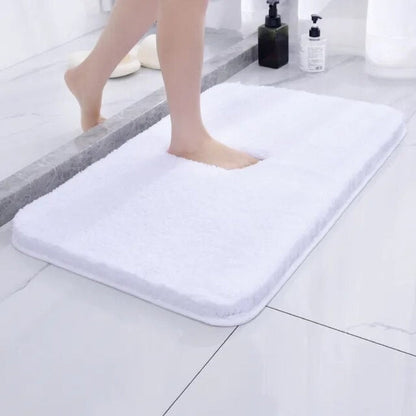 Detailed view of Elara Haus Ultra Plush Faux Fur Microfibre Bath Mat design