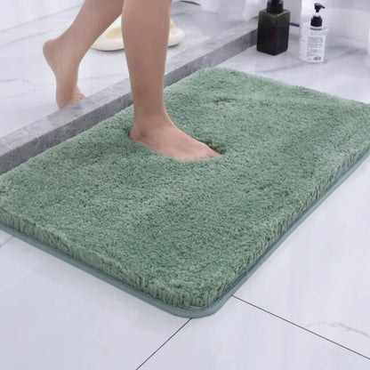 Elara Haus Ultra Plush Faux Fur Microfibre Bath Mat in various bathroom environments