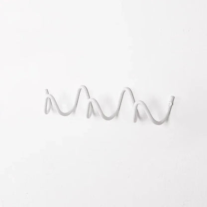 Elara Haus Wall Hook - Wrought Iron Coat Hooks with Modern Wave Design 13