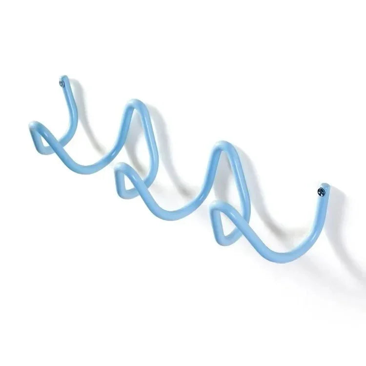 Elara Haus Wall Hook - Wrought Iron Coat Hooks with Modern Wave Design 14