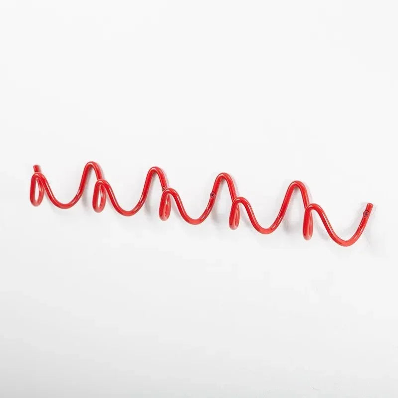 Elara Haus Wall Hook - Wrought Iron Coat Hooks with Modern Wave Design 15