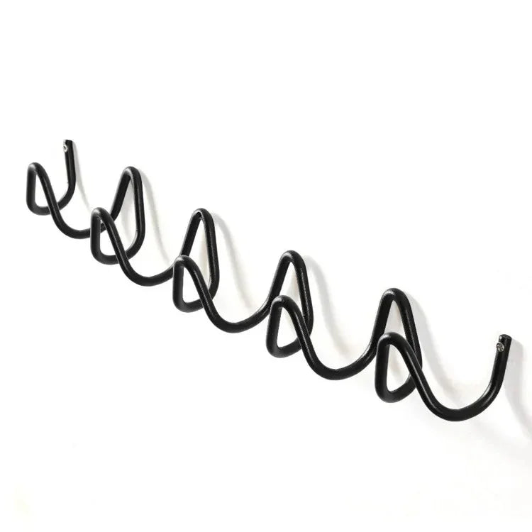 Elara Haus Wall Hook - Wrought Iron Coat Hooks with Modern Wave Design 17