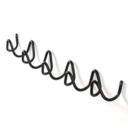 Elara Haus Wall Hook - Wrought Iron Coat Hooks with Modern Wave Design 17