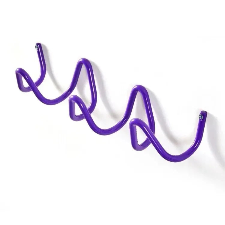Elara Haus Wall Hook - Wrought Iron Coat Hooks with Modern Wave Design 18
