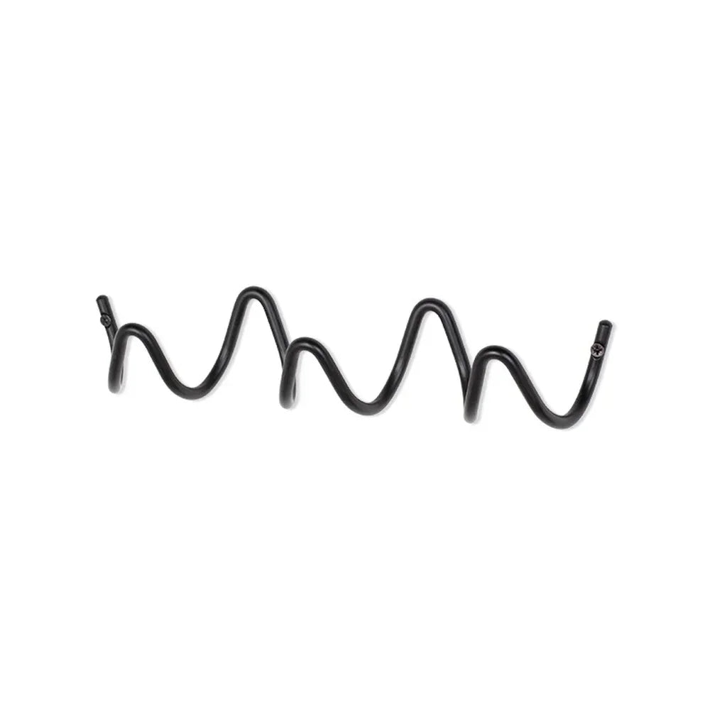Elara Haus Wall Hook - Wrought Iron Coat Hooks with Modern Wave Design 0