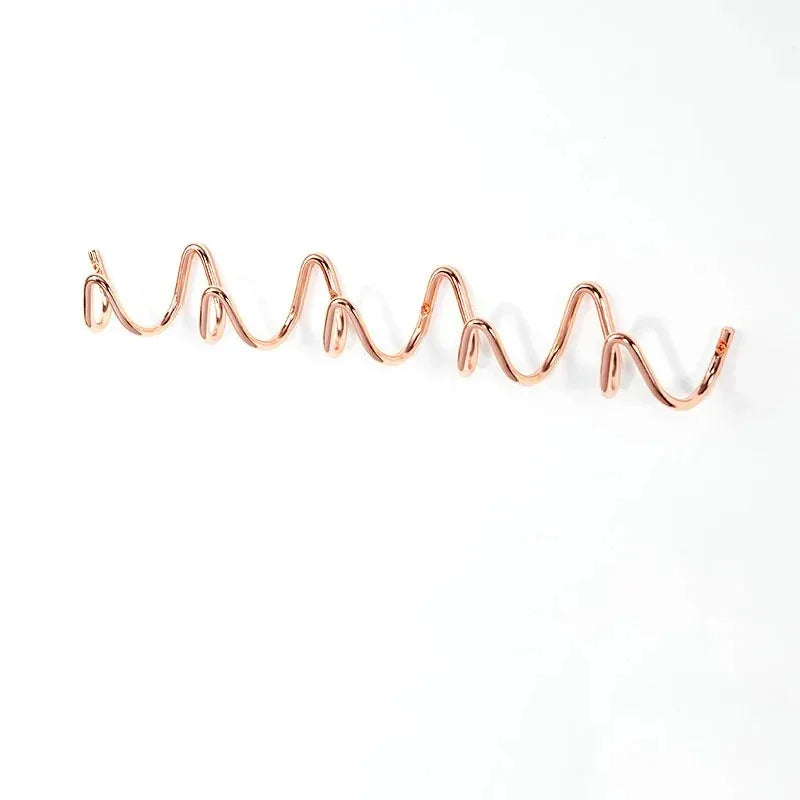 Elara Haus Wall Hook - Wrought Iron Coat Hooks with Modern Wave Design 20