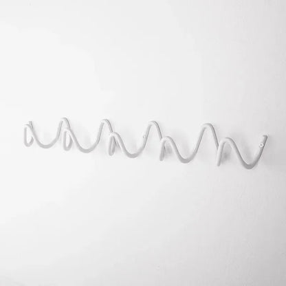 Elara Haus Wall Hook - Wrought Iron Coat Hooks with Modern Wave Design 22