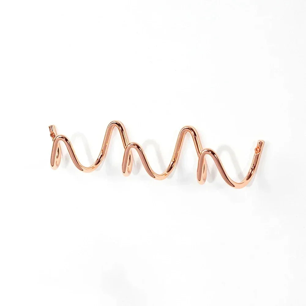 Elara Haus Wall Hook - Wrought Iron Coat Hooks with Modern Wave Design 25