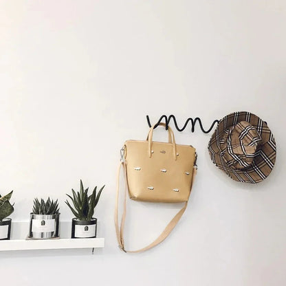 Elara Haus Wall Hook - Wrought Iron Coat Hooks with Modern Wave Design 7