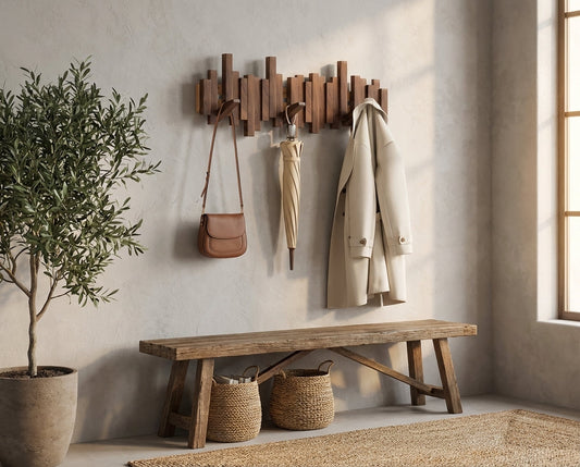 Premium wooden coat hooks for wall mounted coat rack