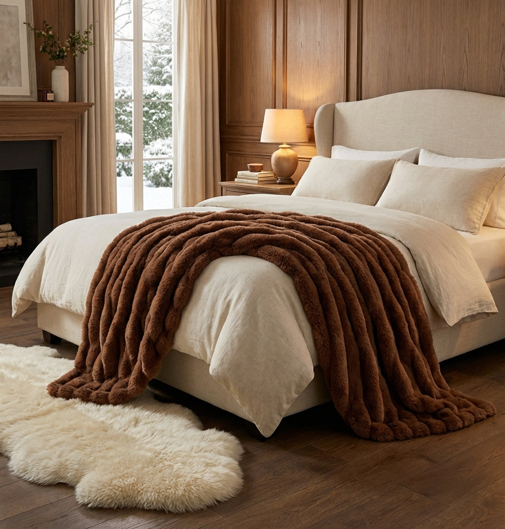 Softness and warmth of Mila Comfort Soft Fleece Throw Blanket for cozy home decor.