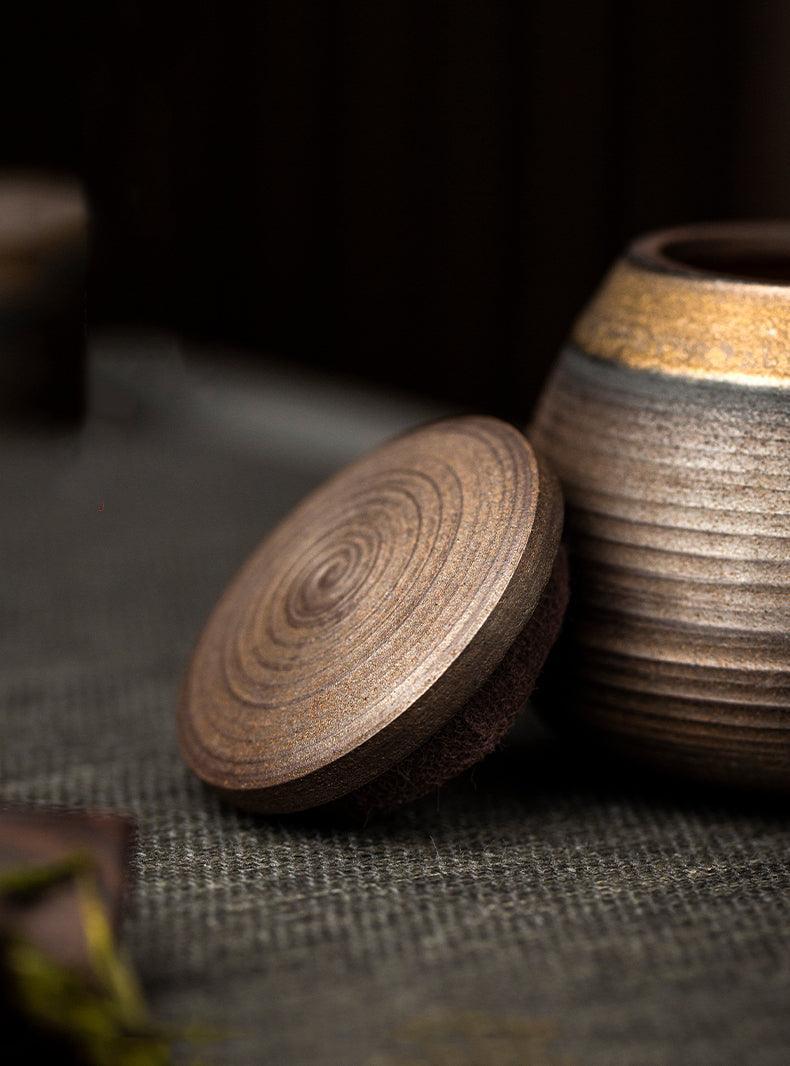 Unique Handcrafted Japanese Storage Jar by Mino Japan with Moisture-proof Sealing
