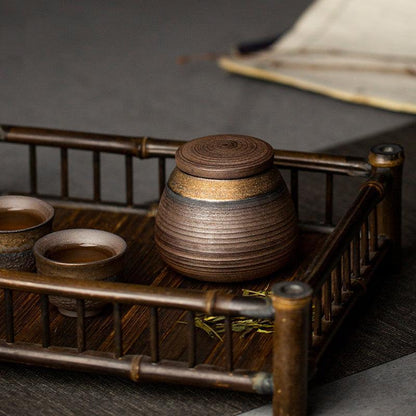 Handcrafted Japanese Storage Jar with Moisture-proof Sealing by Mino Japan