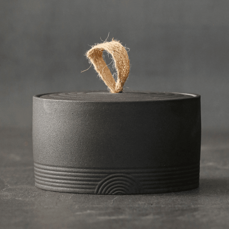 Exquisite kintsugi model Japanese pottery wabi-sabi hemp rope storage jar for gift