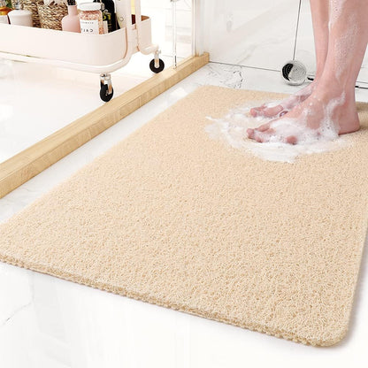 Shower mat with loofah texture for non-slip safety