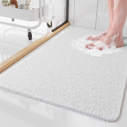 Loofah-inspired non-slip shower mat for a secure grip