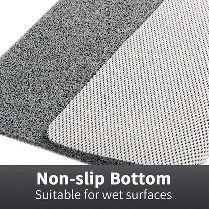 Non-slip shower mat with loofah design for safety and ease