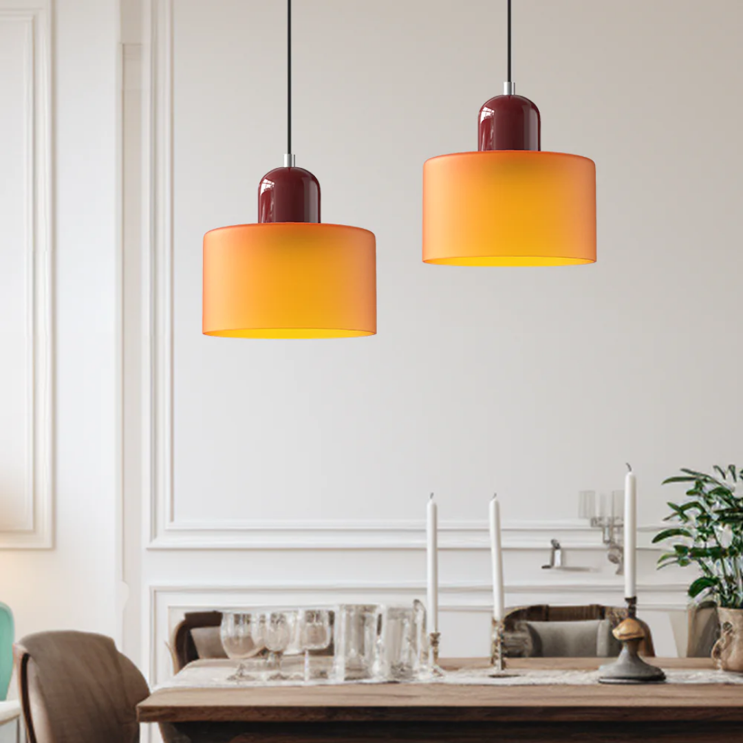 Vintage Style Glass Pendant Lamp Kitchen Island Light